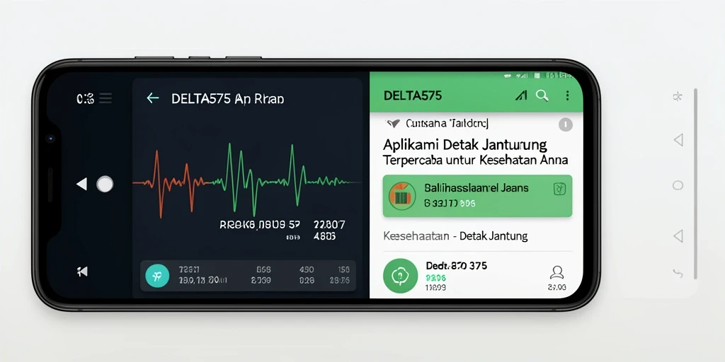 Tampilan antarmuka aplikasi Detak Jantung DELTA575 yang intuitif dan menarik.