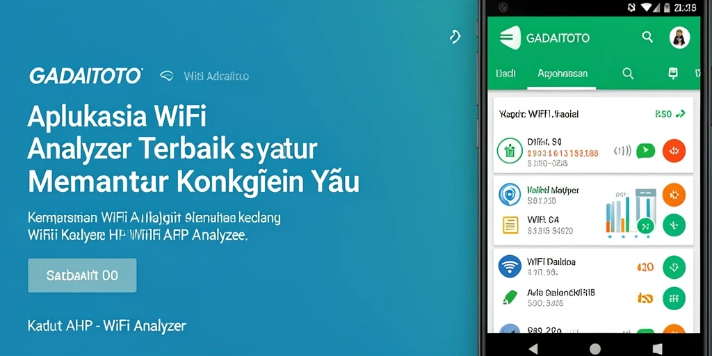 Tampilan antarmuka aplikasi GADAITOTO dengan grafik analisis WiFi.