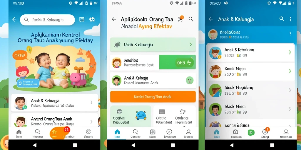 Antarmuka GIGA33 yang intuitif dan fungsional untuk kontrol orang tua.