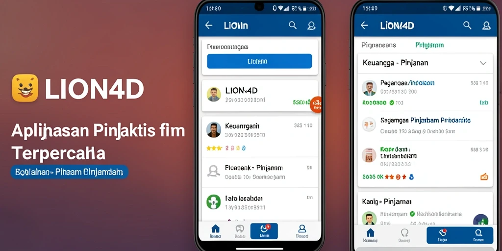 Antarmuka aplikasi LION4D untuk pengajuan pinjaman yang mudah.