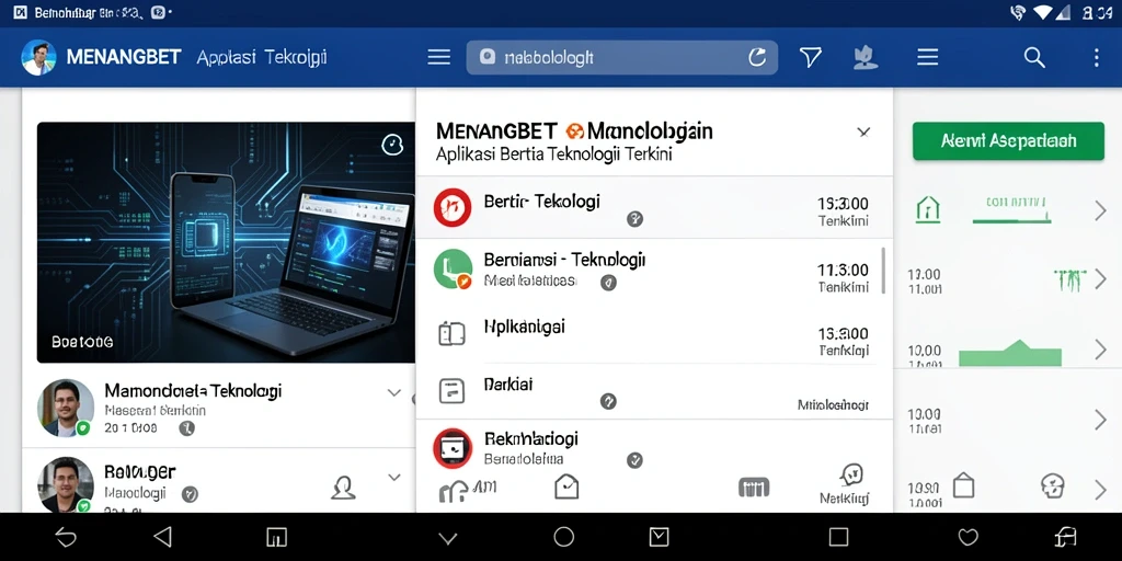 Tampilan antarmuka pengguna aplikasi MENANGBET yang modern dan informatif.