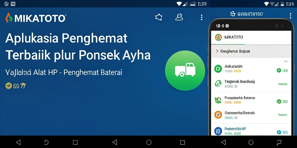 Antarmuka MIKATOTO menunjukkan status penghemat baterai ponsel secara efektif.