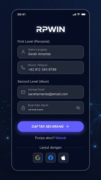 Cara Mudah Buat Akun Baru rpwin di Android